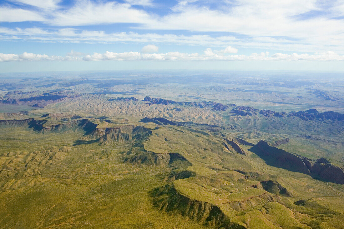 Luftaufnahme des Outback südlich von Kununurra, nahe Kununurra, Western Australia, Australien