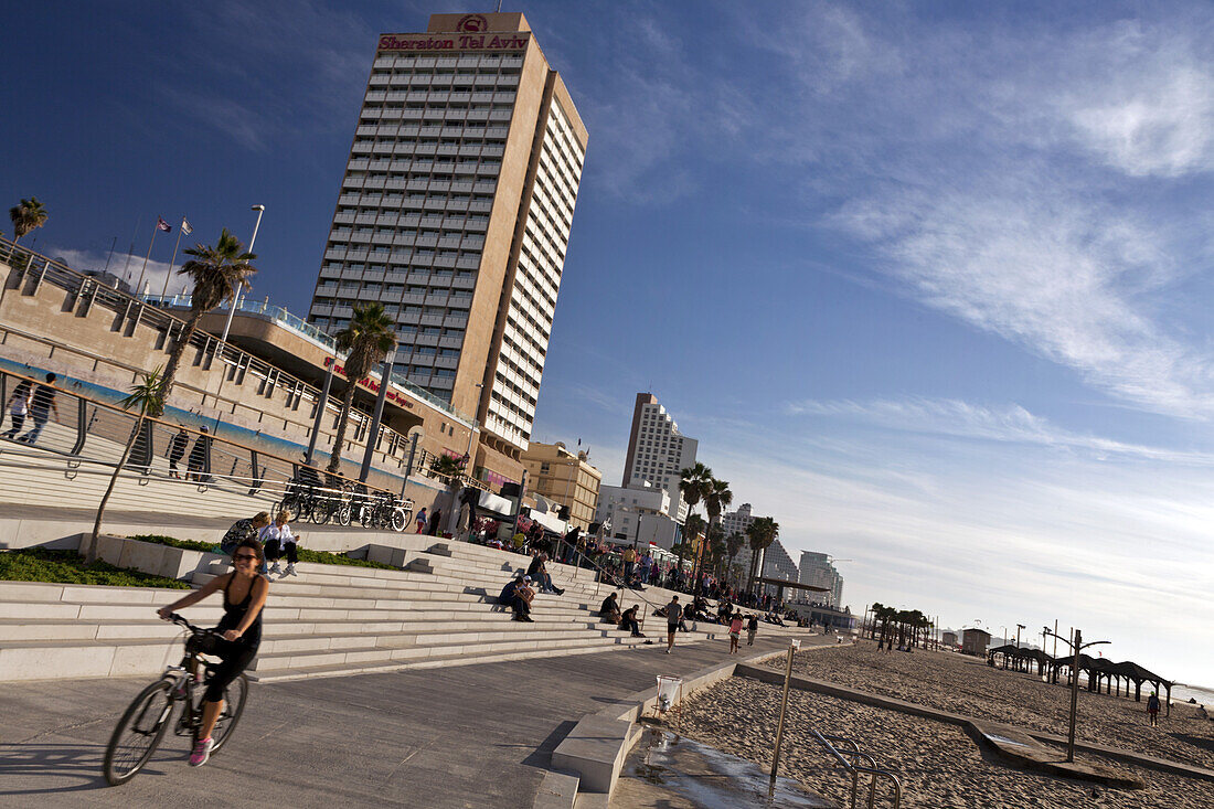 Strandpromenade, Tayelet, Tel-Aviv, Israel, Naher Osten, Asien