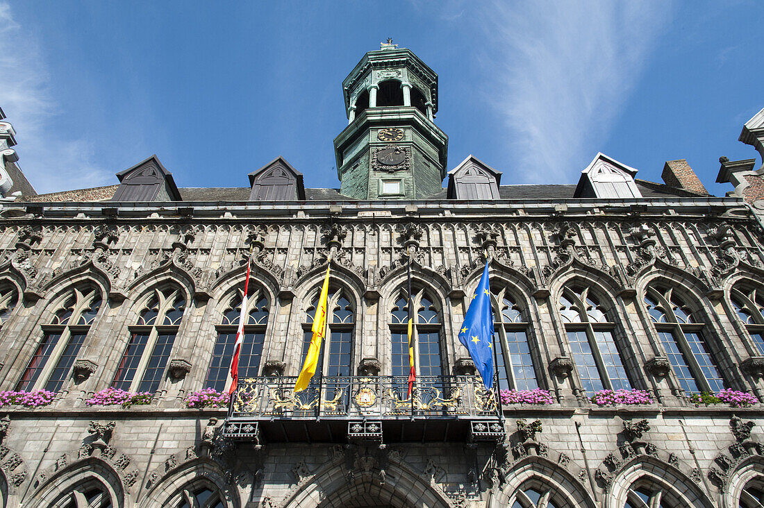 Rathaus, Grand Place, Mons, Hennegau, Wallonie, Belgien, Europa