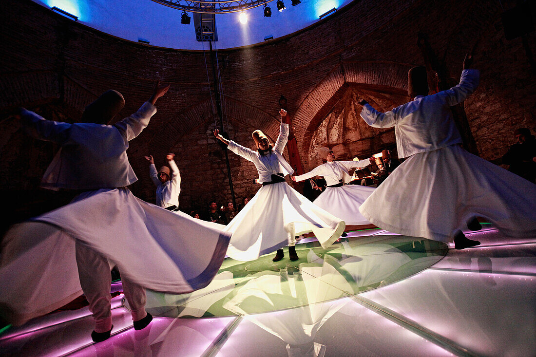 The Whirling Dervishes are a Sufi order and are famous of their practice of whirling, which is a part of a ceremony. Istanbul, Turkey,2010.