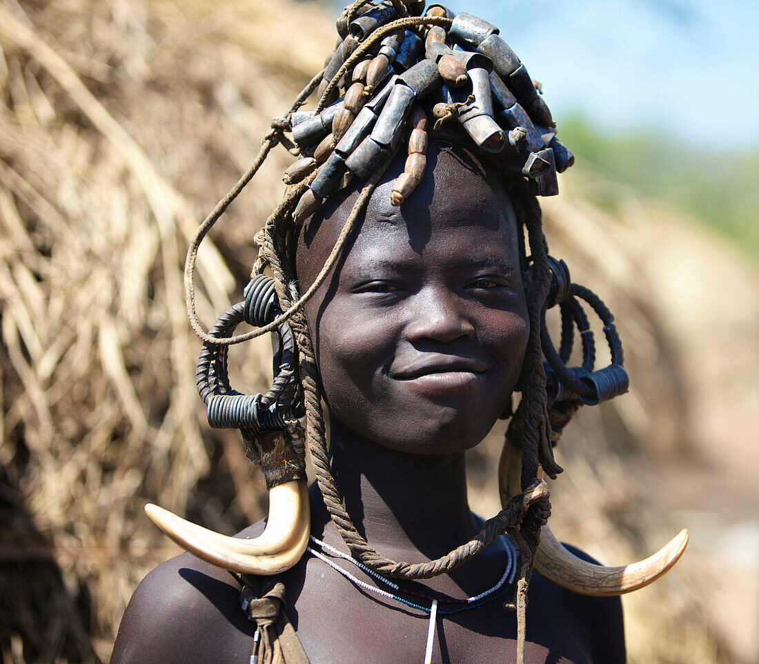 Smiling tribal girl