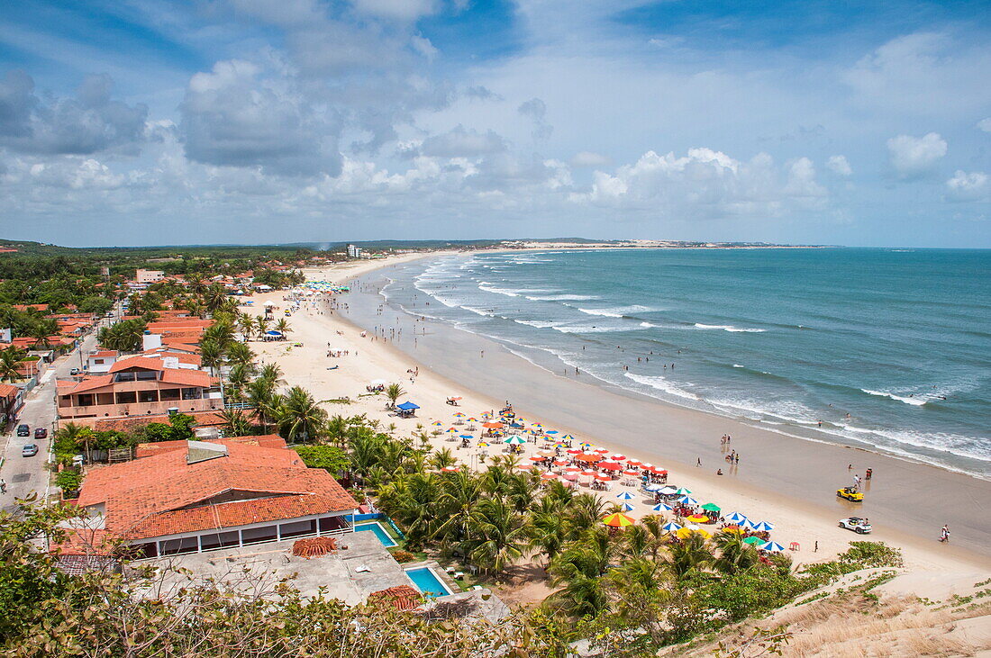 Beautiful beach below the sand dunes of Natal, Rio Grande do Norte, Brazil, South America