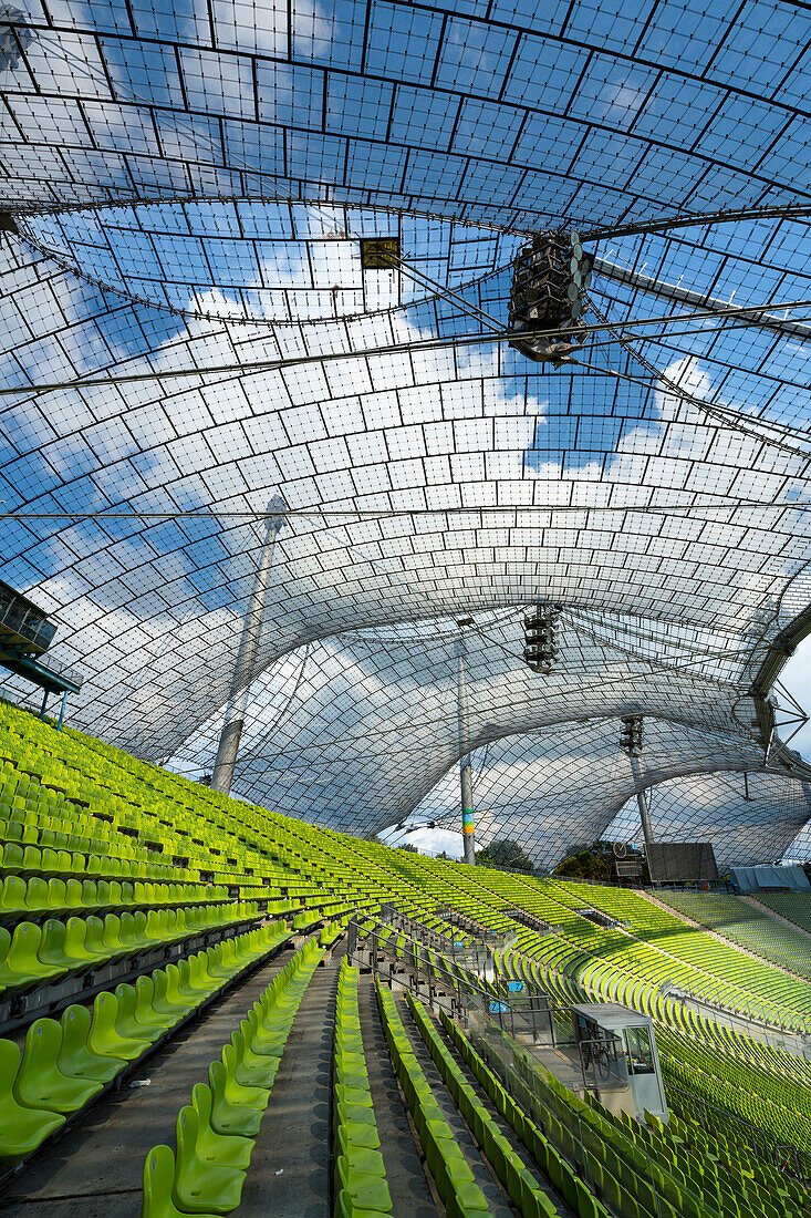 Roof of the Olympic stadium, Munich, Upper Bavaria, Bavaria, Germany