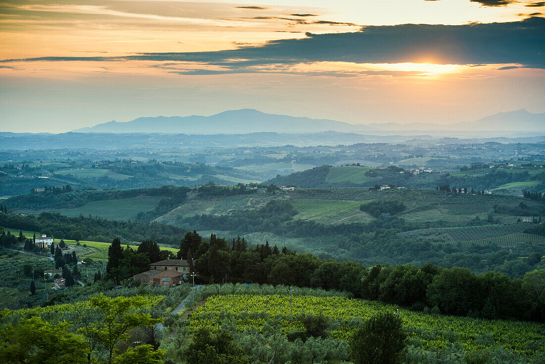 landscape near Tavarnelle Val di Pesa, Chianti, Tuscany, Italy