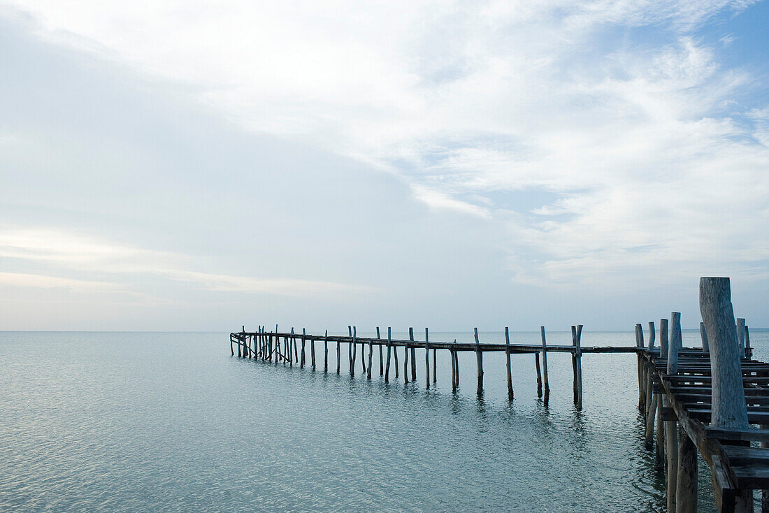 Wooden pier and sea