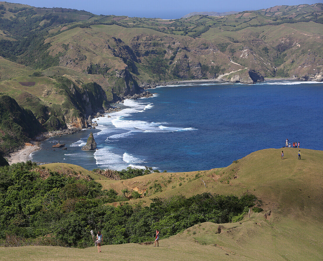 Coastline and Marlboro Hills in Batanes, Batan Island, Batanes, Philippines, Asia