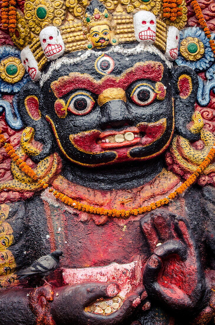 The Kala (Black) Bhairab monument, Durbar Square, UNESCO World Heritage Site, Kathmandu, Nepal, Asia