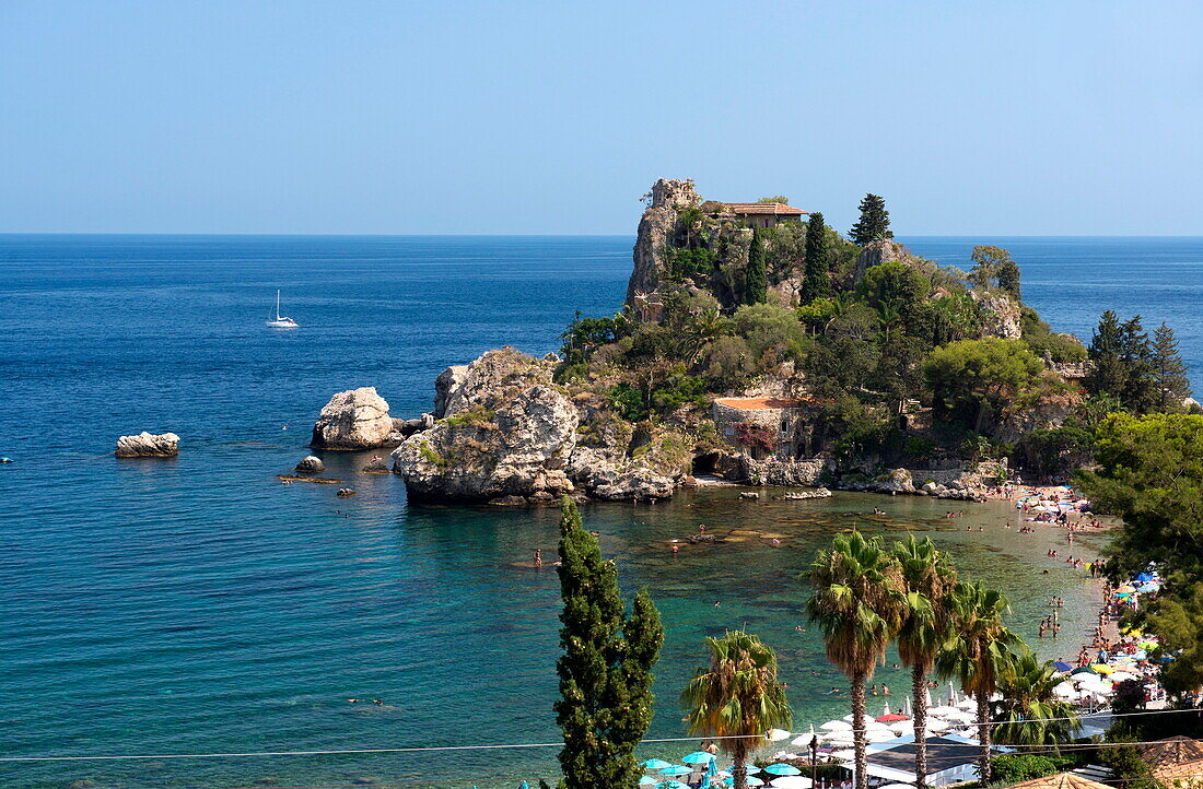 Isola Bella in Taormina, Sicily, Italy, Mediterranean, Europe