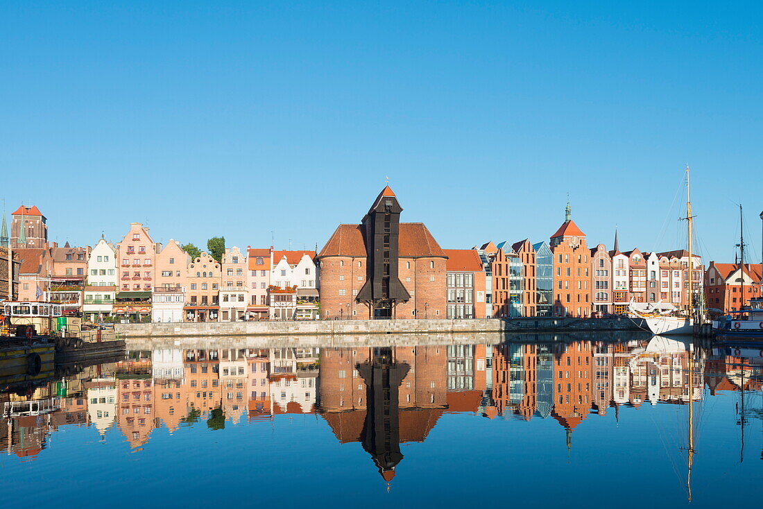 Canal side houses, Gdansk, Poland, Europe