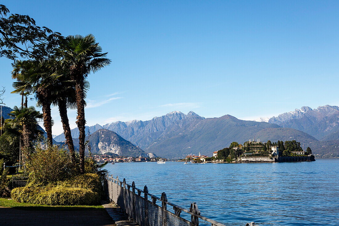 View over Isola Bella, Borromean Islands, Lake Maggiore, Italian Lakes, Piedmont, Italy, Europe