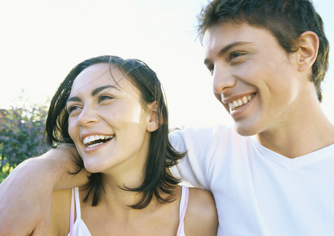 Young couple laughing