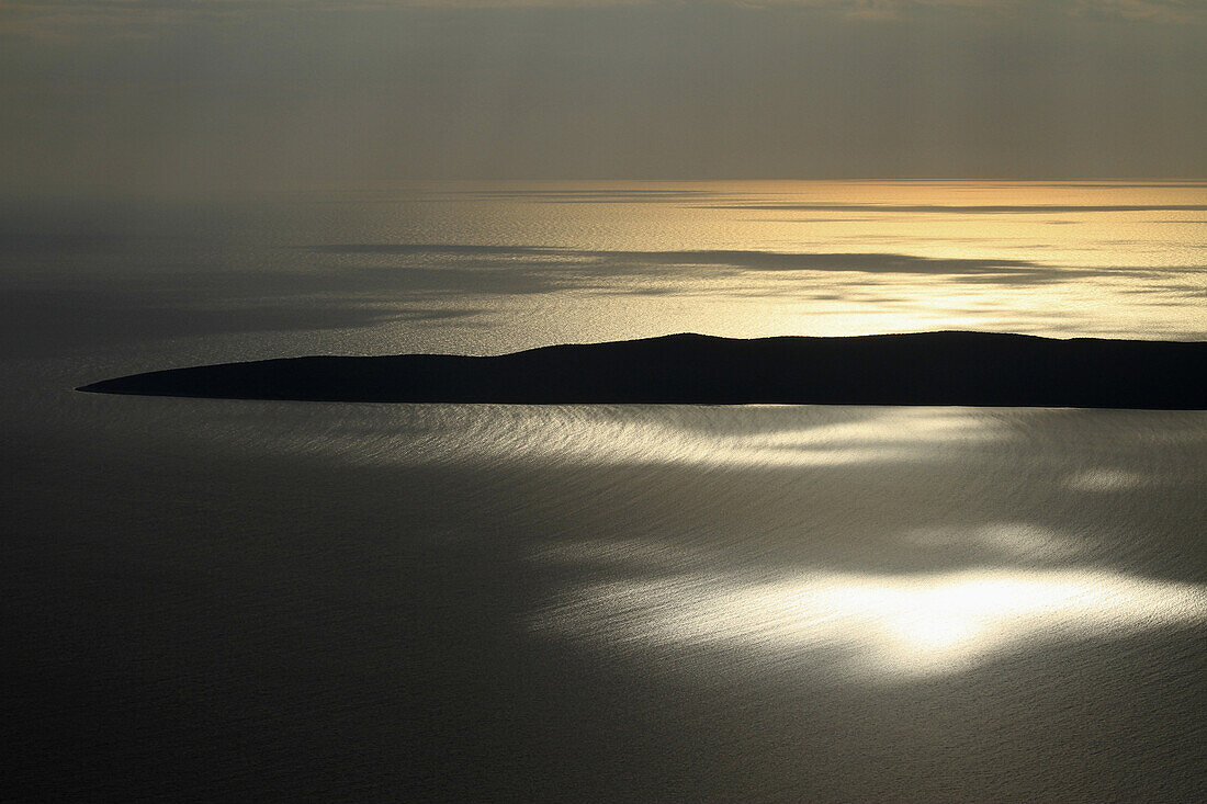 Sunrise on the Adriatic Sea near Unije, Croatia