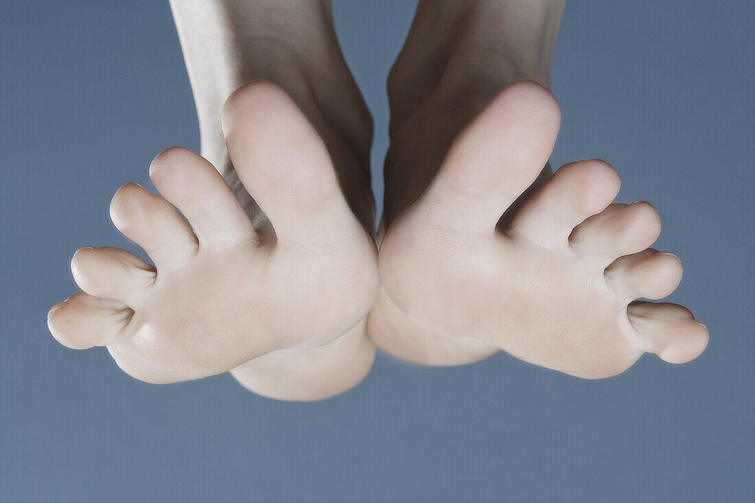 The feet of a woman