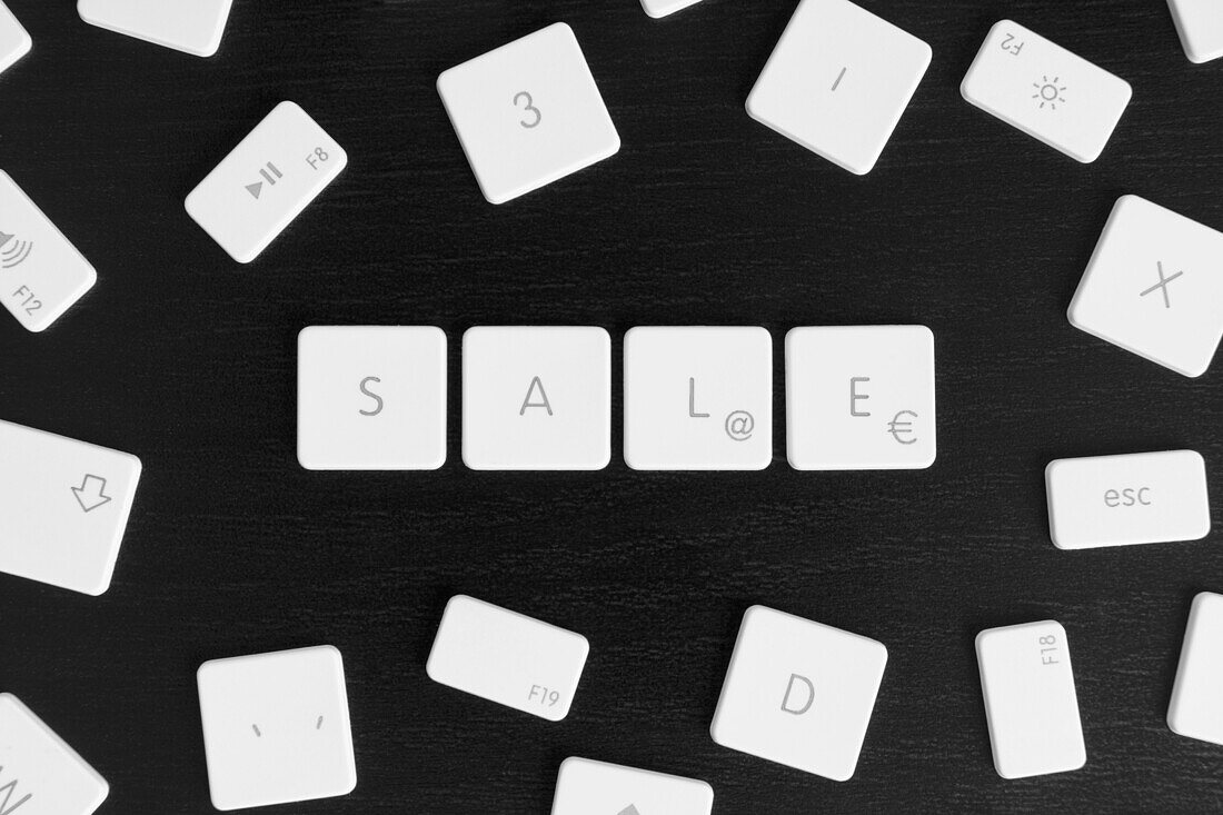 Computer keys spelling the word SALE