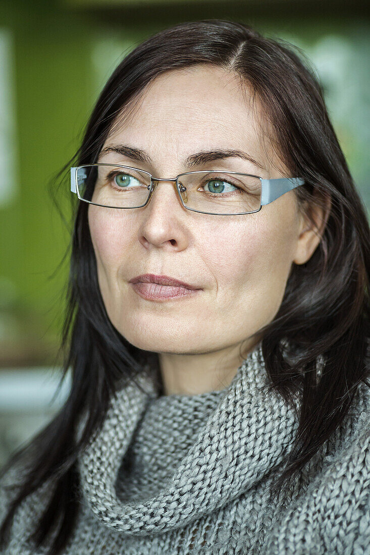 Portrait of woman with glasses
