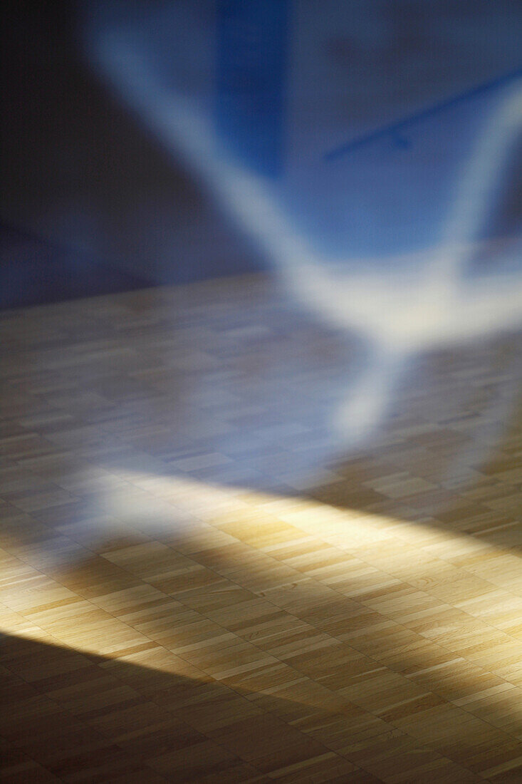 Refraction of sunlight and hardwood floor