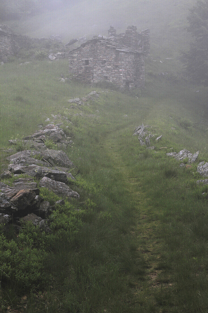 A run-down stone building, Val Sangone, Italy