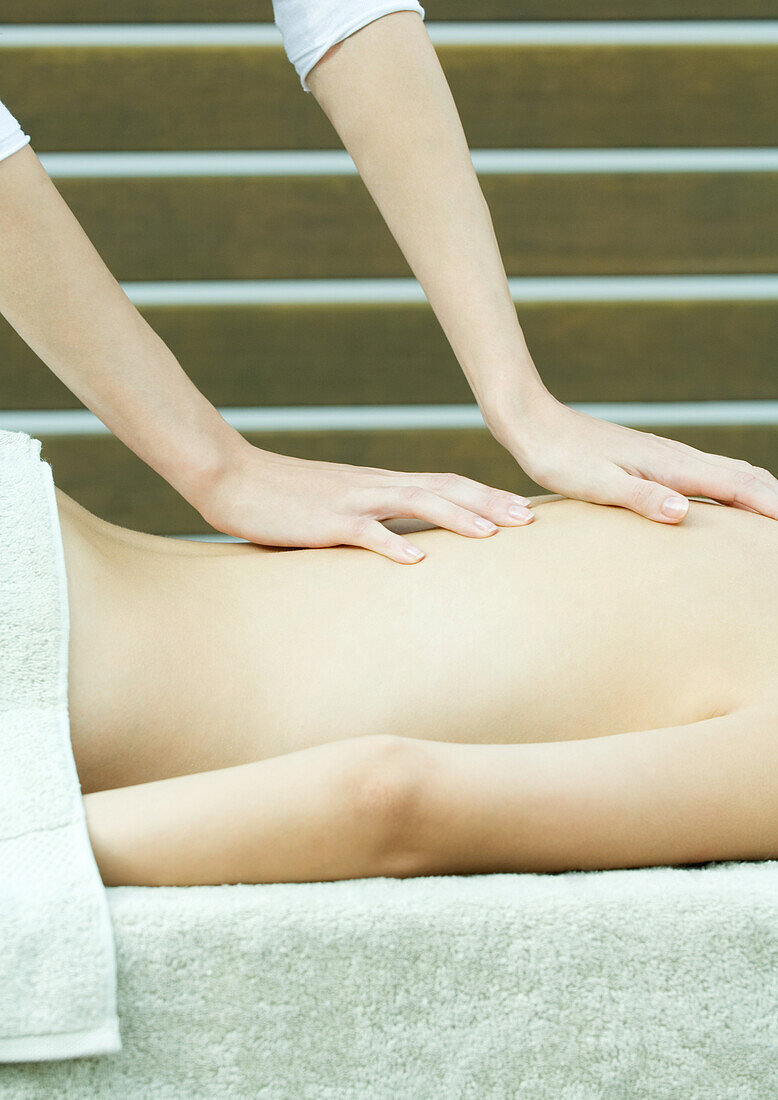 Woman having massage