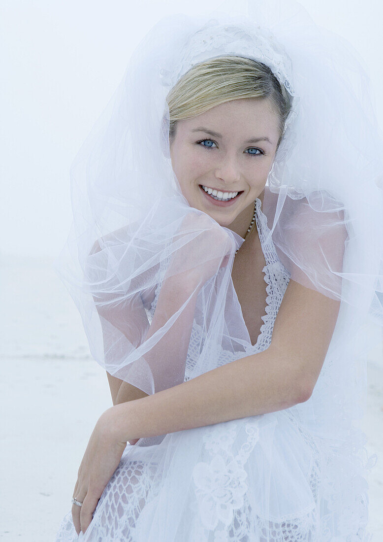 Bride smiling, portrait