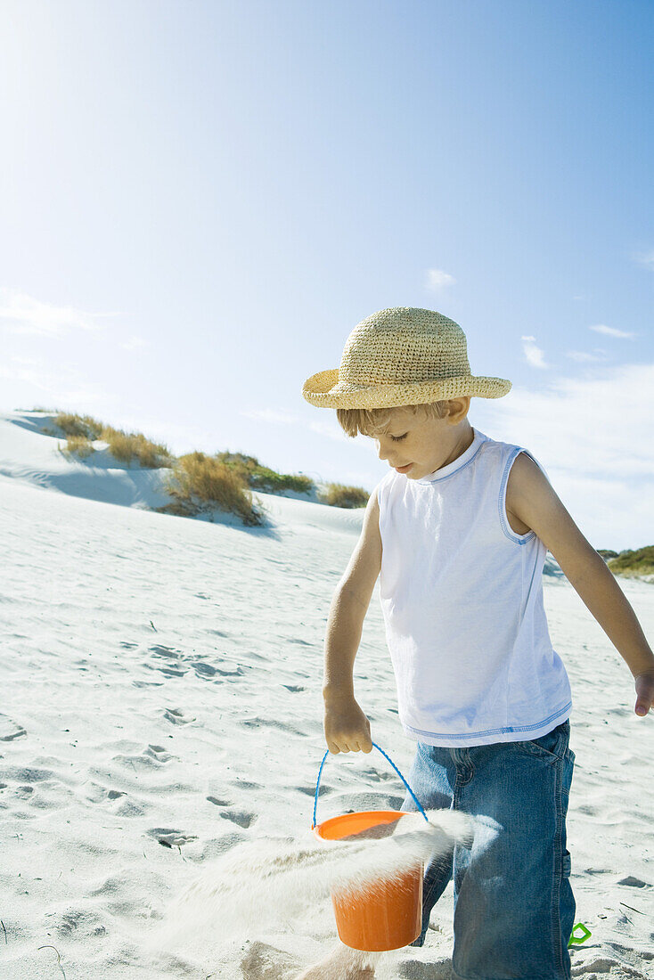 Child playing in sand