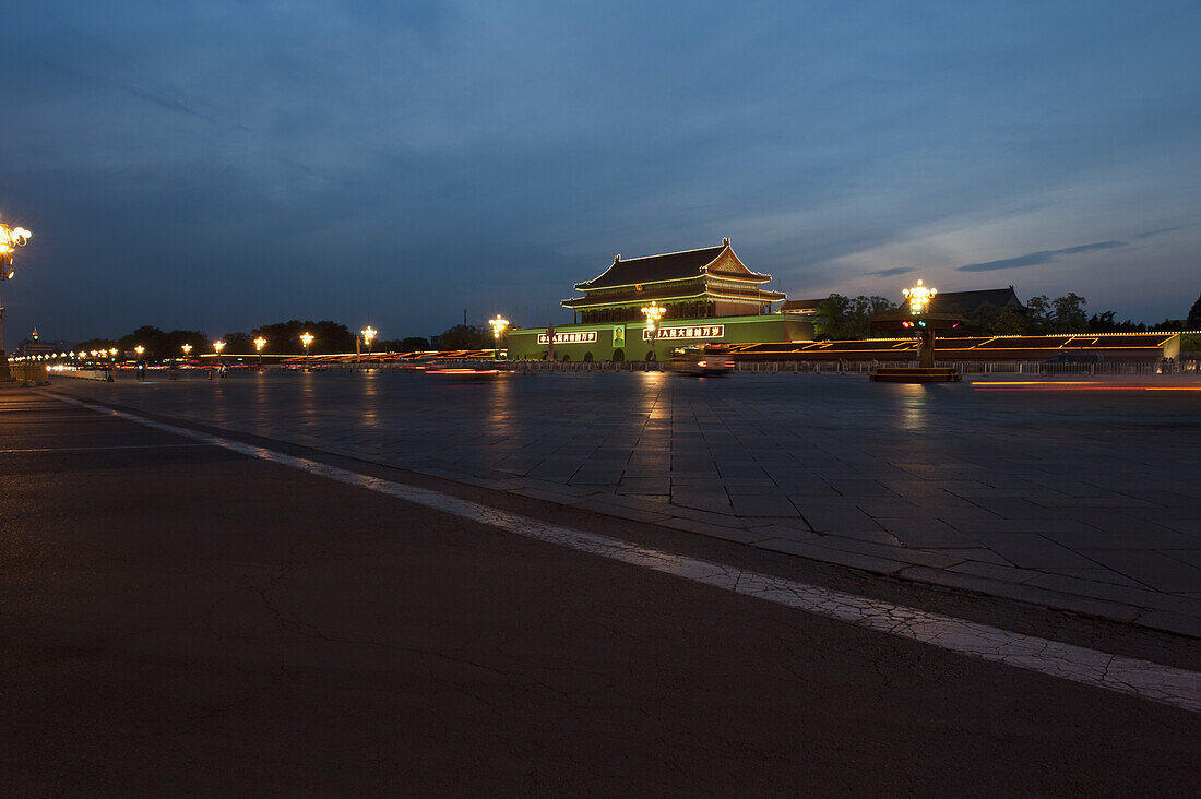 Tiananmen Square at night, Beijing, China