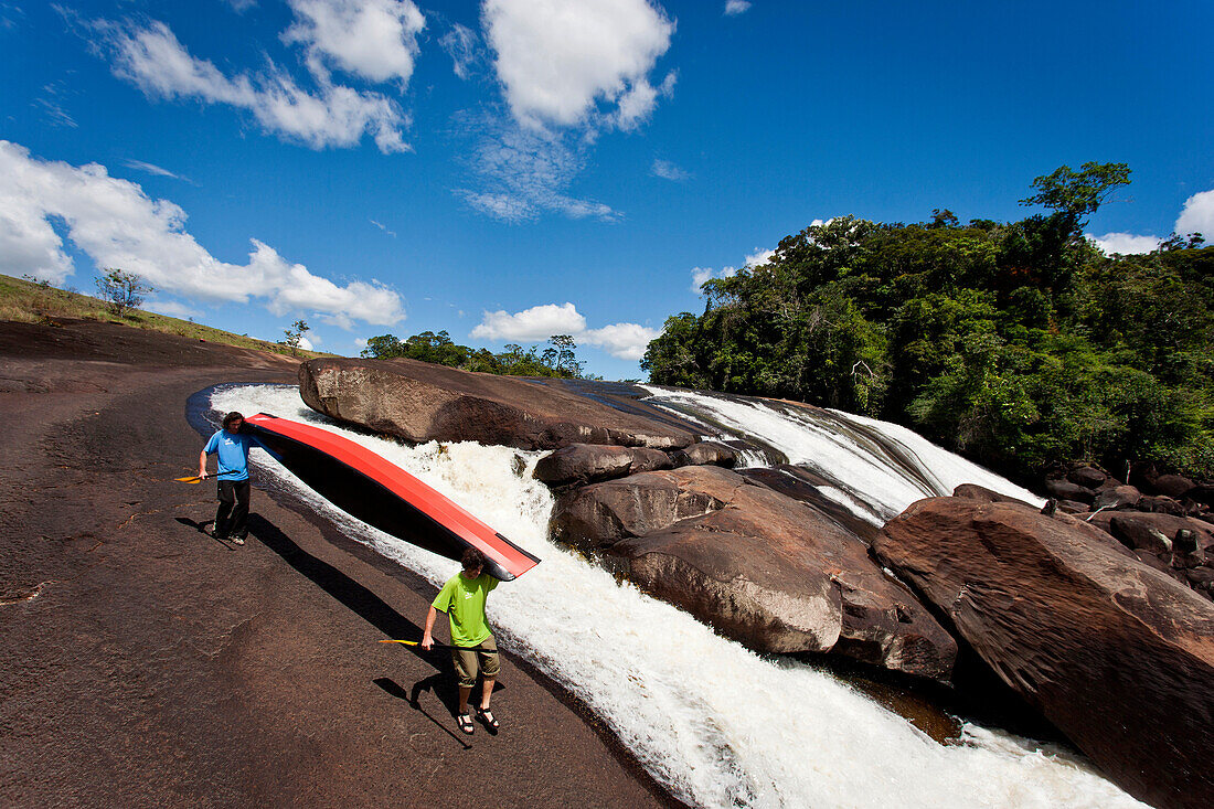 River cruise on the Karuai of Karuai after Yunek, La Gran Sabana, Venezuela