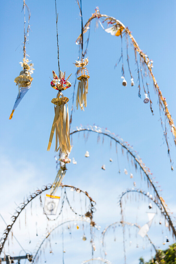 Garland, Odalan temple festival, Sidemen, Karangasem, Bali, Indonesia