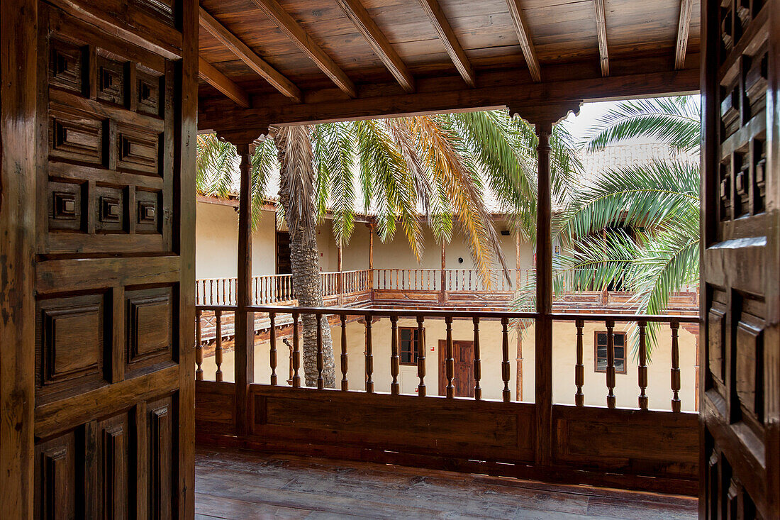 Patio, Casa de los Coroneles, La Oliva, Fuerteventura, Kanarische Inseln, Spanien