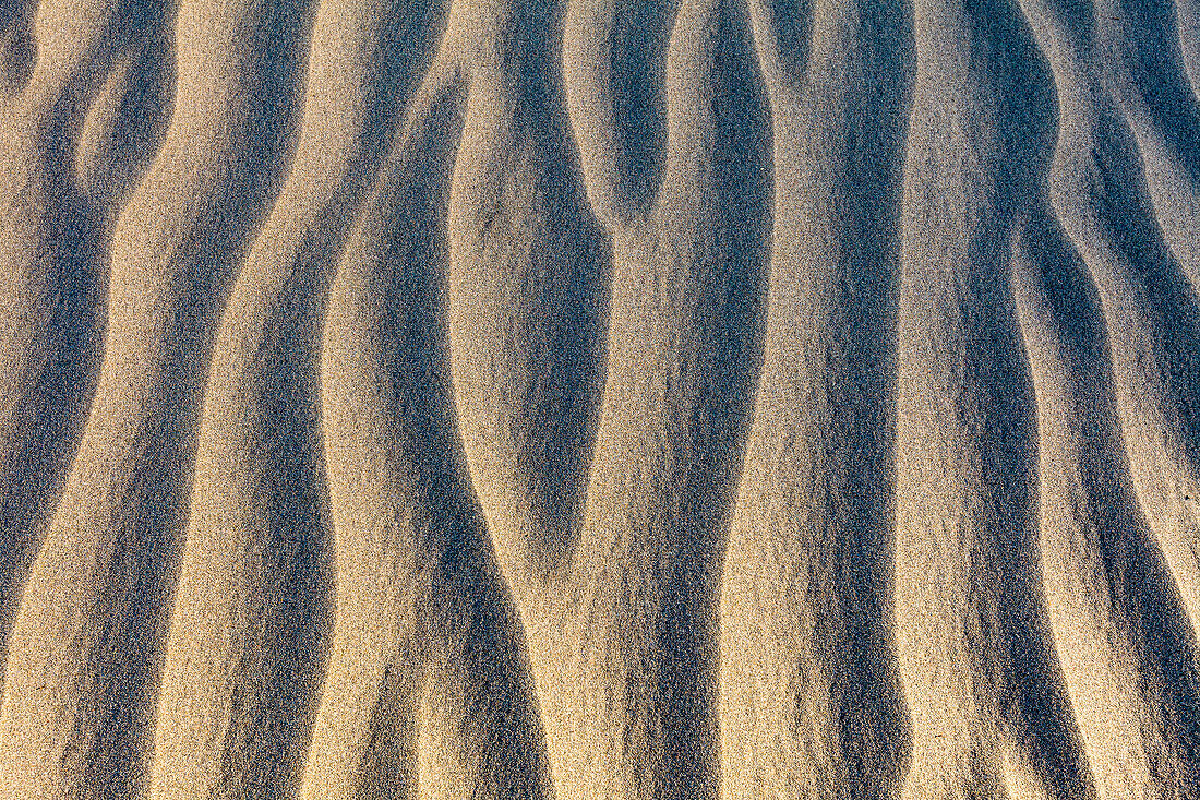 Strukturen im Sand, Dünen von Maspalomas, Gran Canaria, Kanarische Inseln, Spanien
