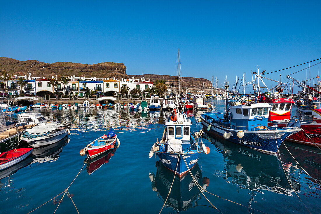 Harbour at Puerto de Mogan, Gran Canaria, Canary Islands, Spain