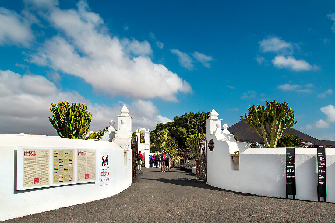 Entrance to Fundacion Cesar Manrique, Tahiche, Lanzarote, Canary Islands, Spain