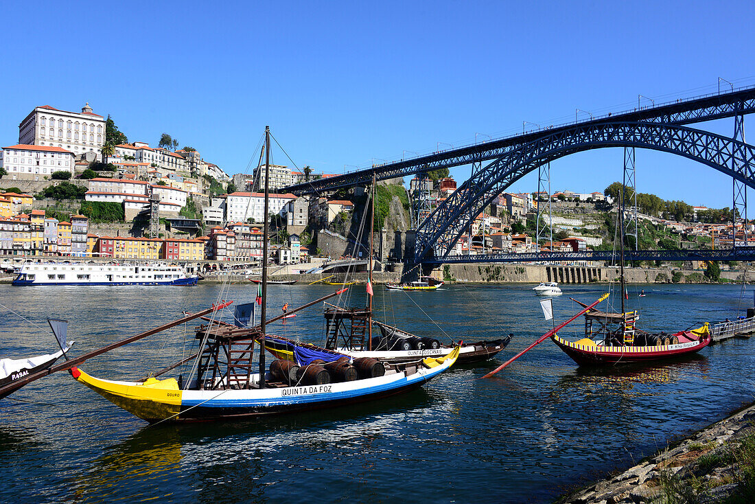 At the Ponte Luis over Rio Douro, Porto, Portugal