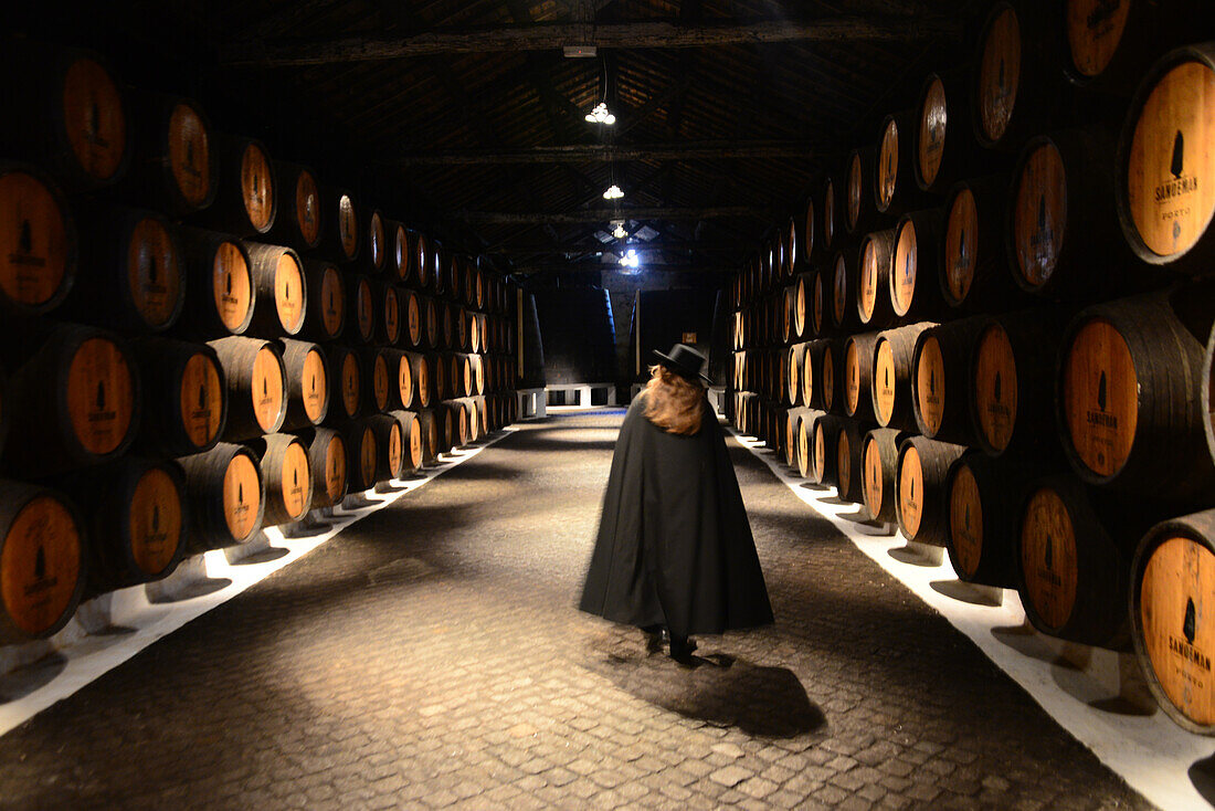 Portwine cellar Sandeman in Vila Nova de Gaia, Porto, Portugal