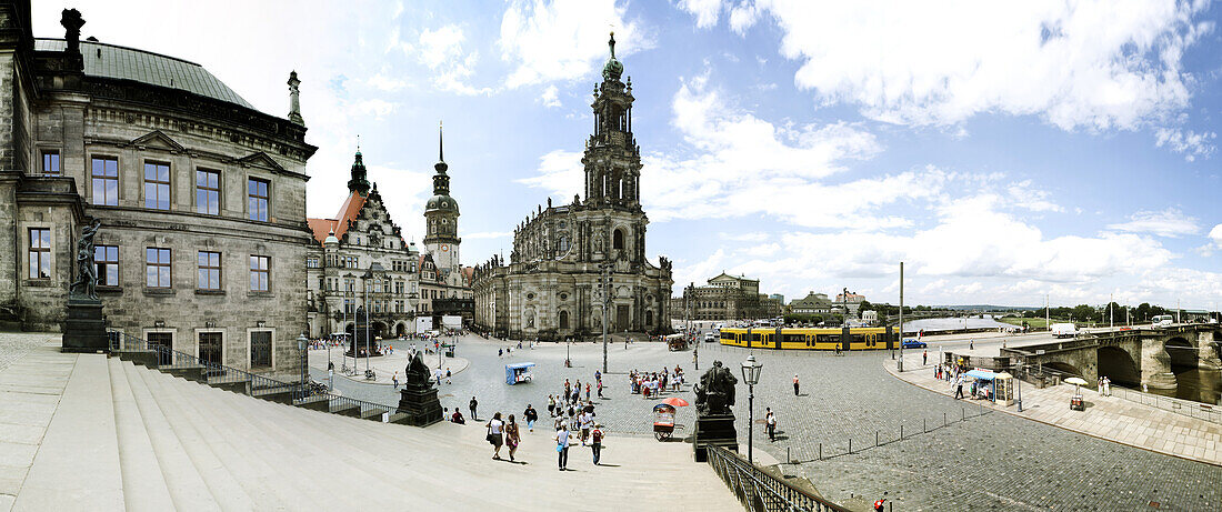 Catholic Court Church, Saint Trinitas Cathedral and Residence Castle in Dresden, Saxony, Germany