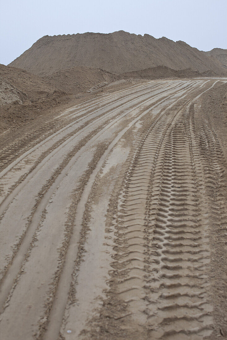 A dirt road at a quarry
