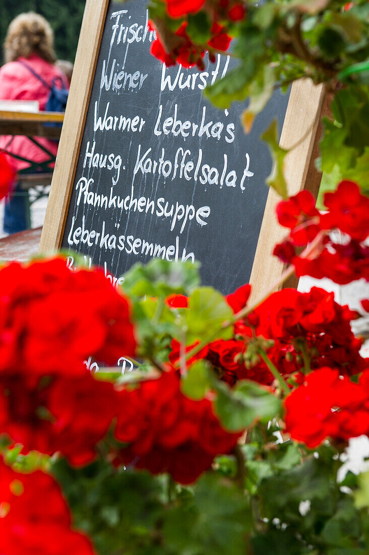 Beer garden near Kochel am See, Bavaria, Germany