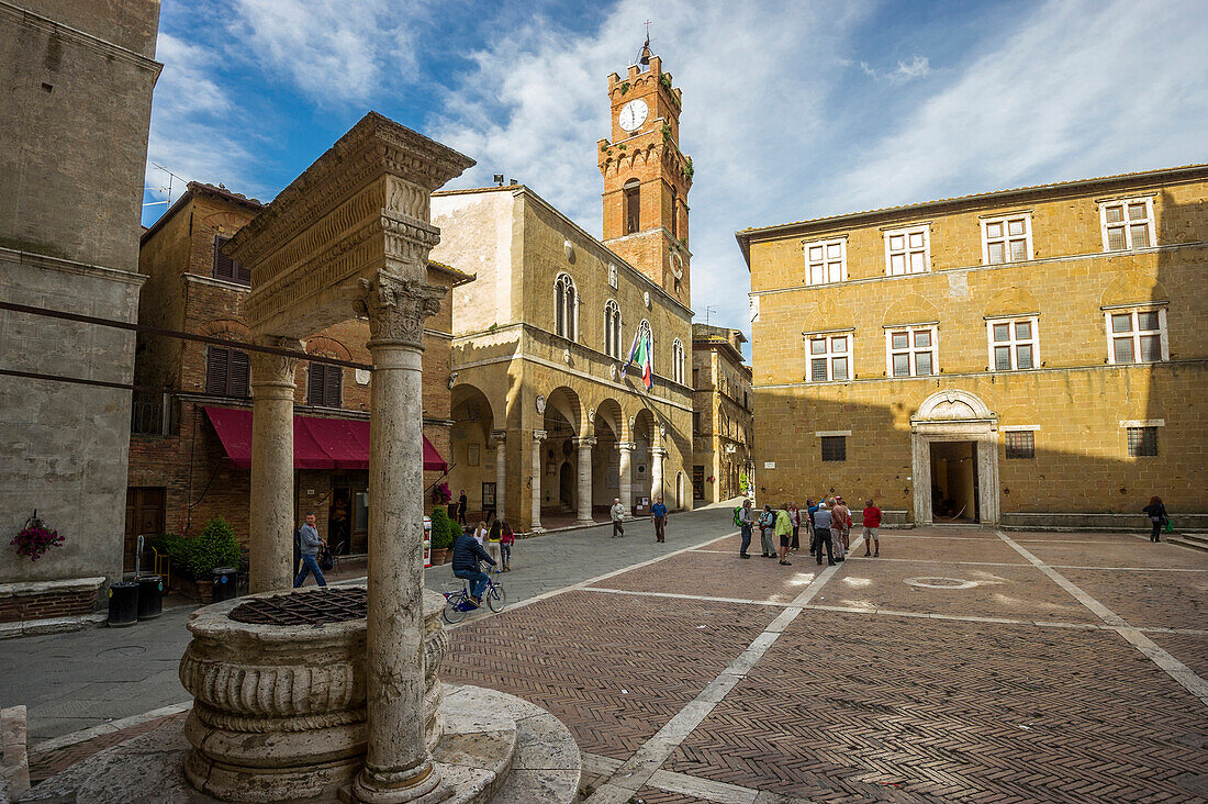 Pienza, Val d'Orcia, Provinz Siena, Toskana, Italien, UNESCO Welterbe