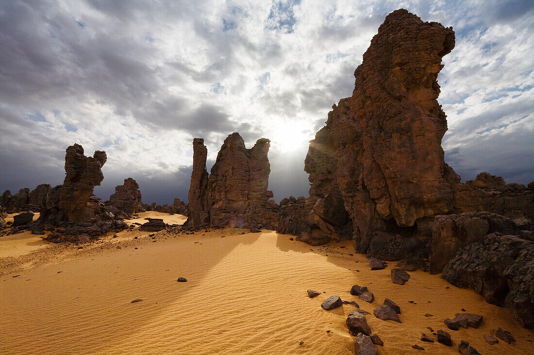 stony desert, Tassili Maridet, Libya, Africa