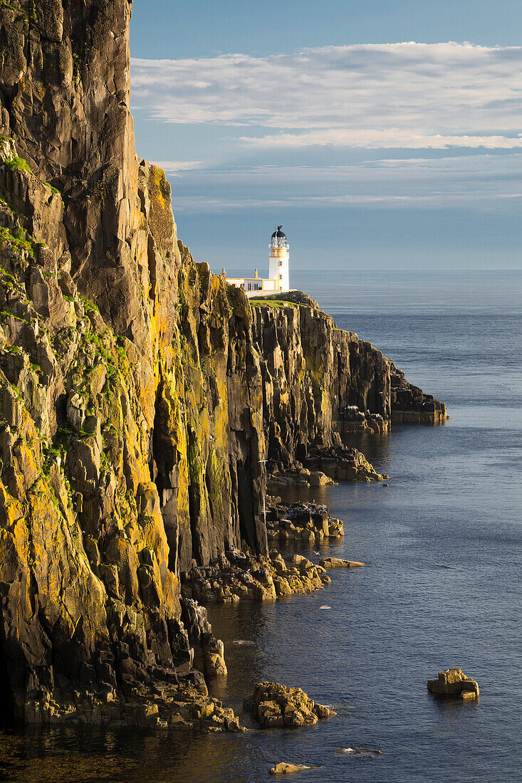 Leuchtturm am Neist Point, Glendale, Insel Skye, Inneren Hebriden, Highland, Schottland, Vereinigtes Königreich