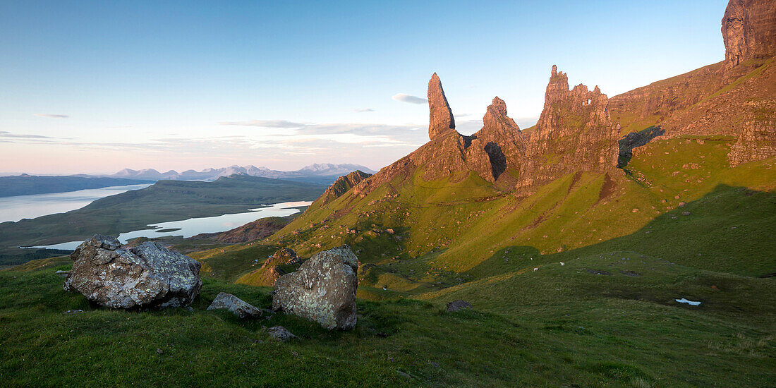 Rock pinnacles, Isle of Skye, Trotternish peninsula, Inner Hebrides, Highland, Scotland, United Kingdom