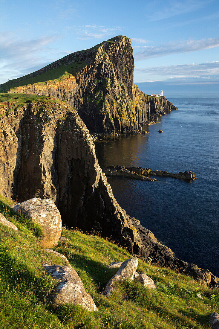 Neist Point Lighthouse, Glendale, Isle of Skye, Inner Hebrides, Highland, Scotland, United Kingdom