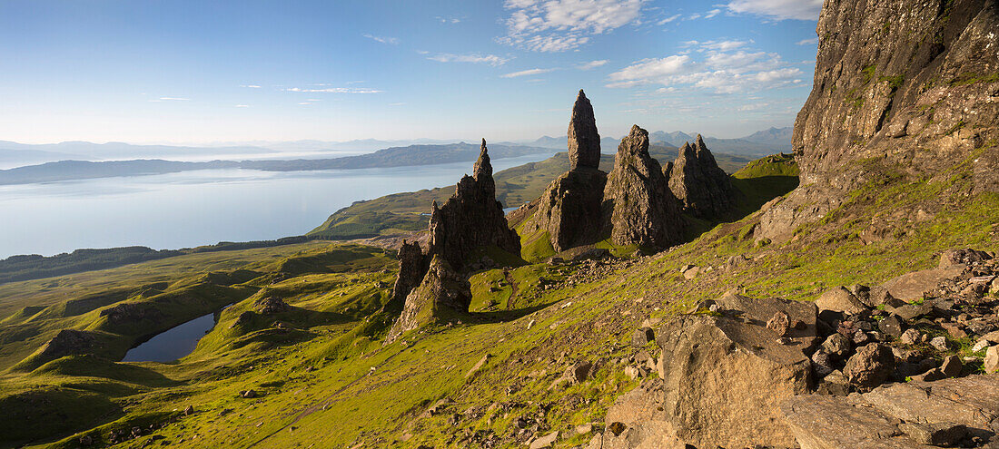Rock pinnacles, Isle of Skye, Trotternish peninsula, Inner Hebrides, Highland, Scotland, United Kingdom