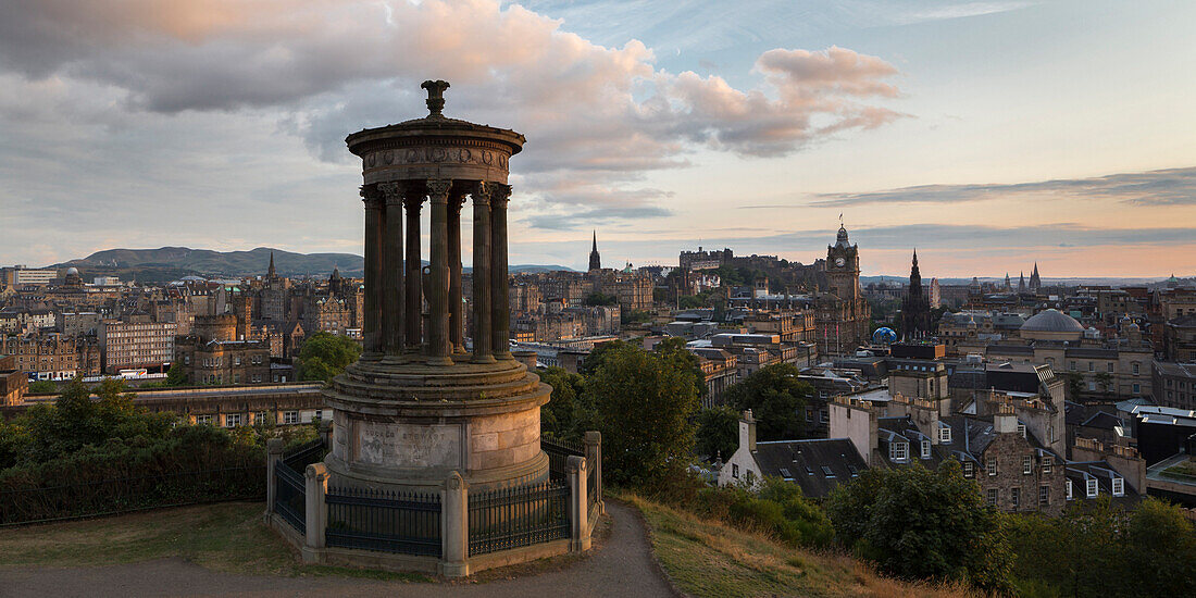 Dugald Stewart Denkmal, Calton Hill, Princes Street, UNESCO Weltkulturerbe, Edinburgh,  Schottland, Vereinigtes Königreich