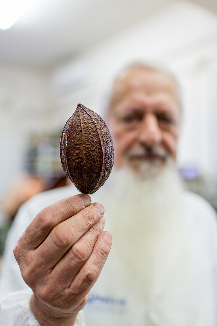 Roberto Catinari Father of Tuscan Chocolate Movement, artisan chocolate maker, Agliana, Tuscany, Italy