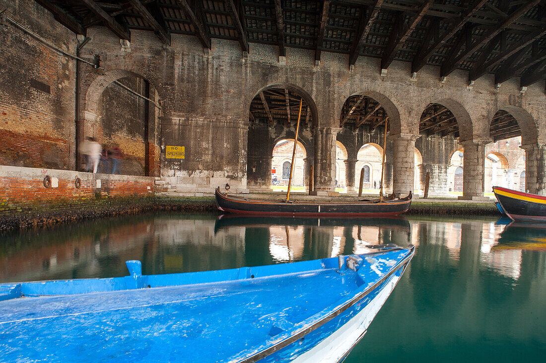 Arsenale, historische und militärische Schiffswerft, seit einigen Jahren Standort für Biennale, Lagune von Venedig