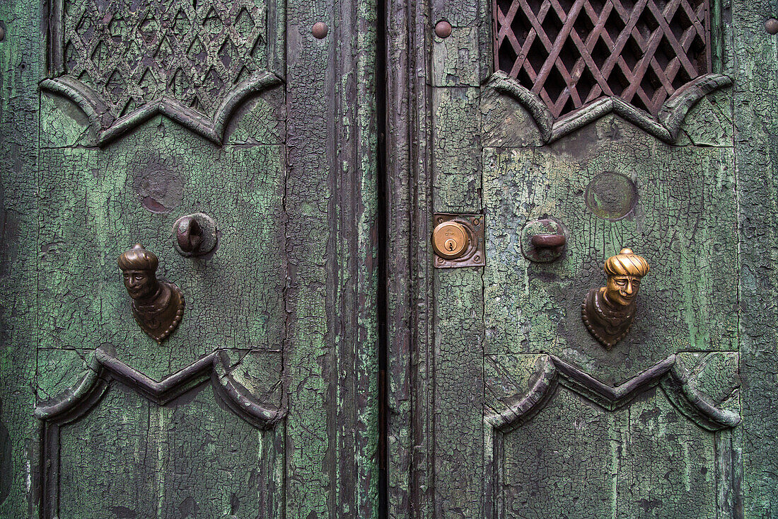 Türknauf aus Bronze Holztor, Venedig, Italien