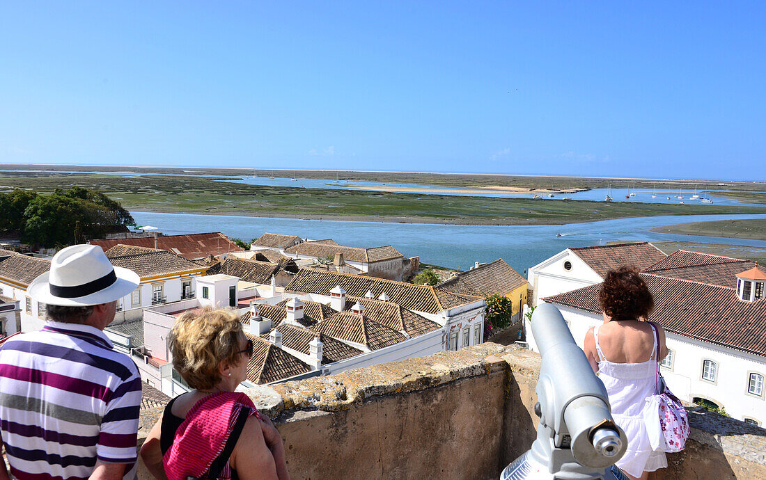View from the cathedral tower, Faro, Algarve, Portugal