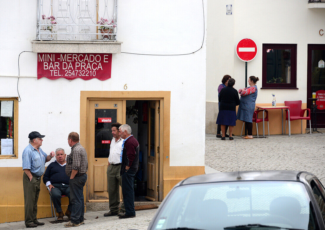 Locals in Provosende over Pinhao, Douro valley, Norte, Portugal