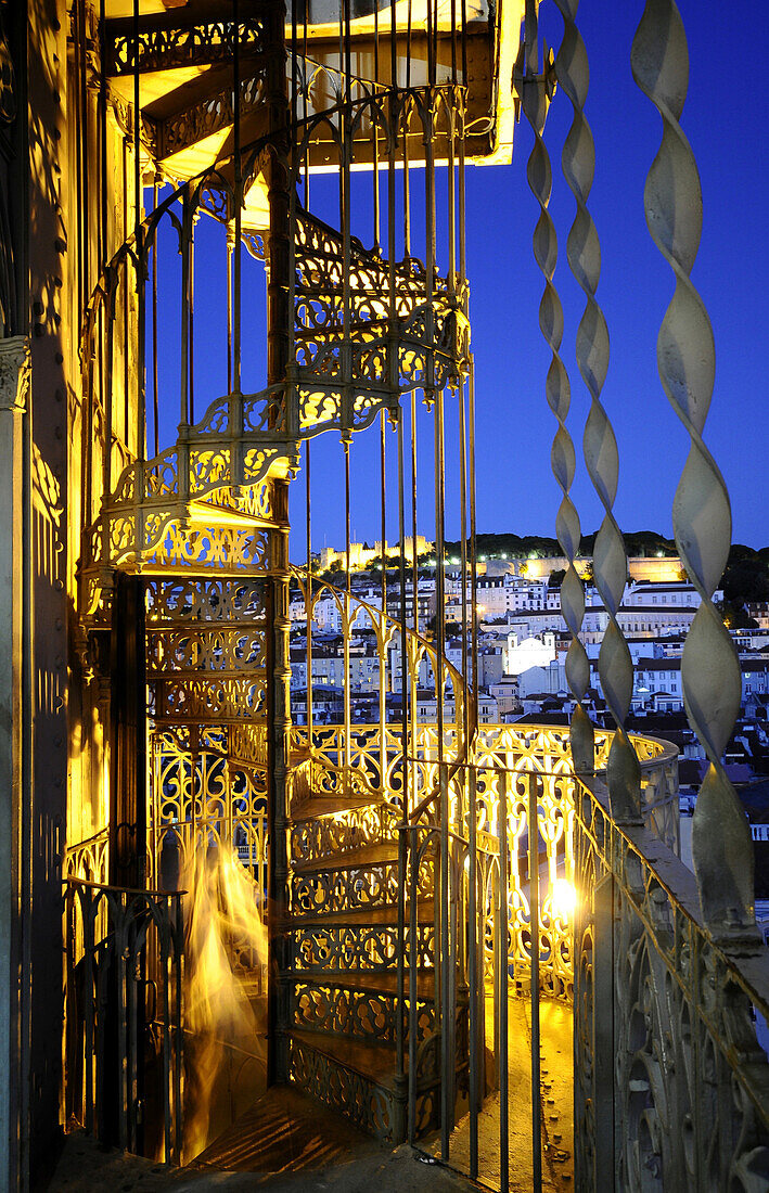 Elevador de Santa Justa, Aussichtspunkt über Lissabon, Portugal