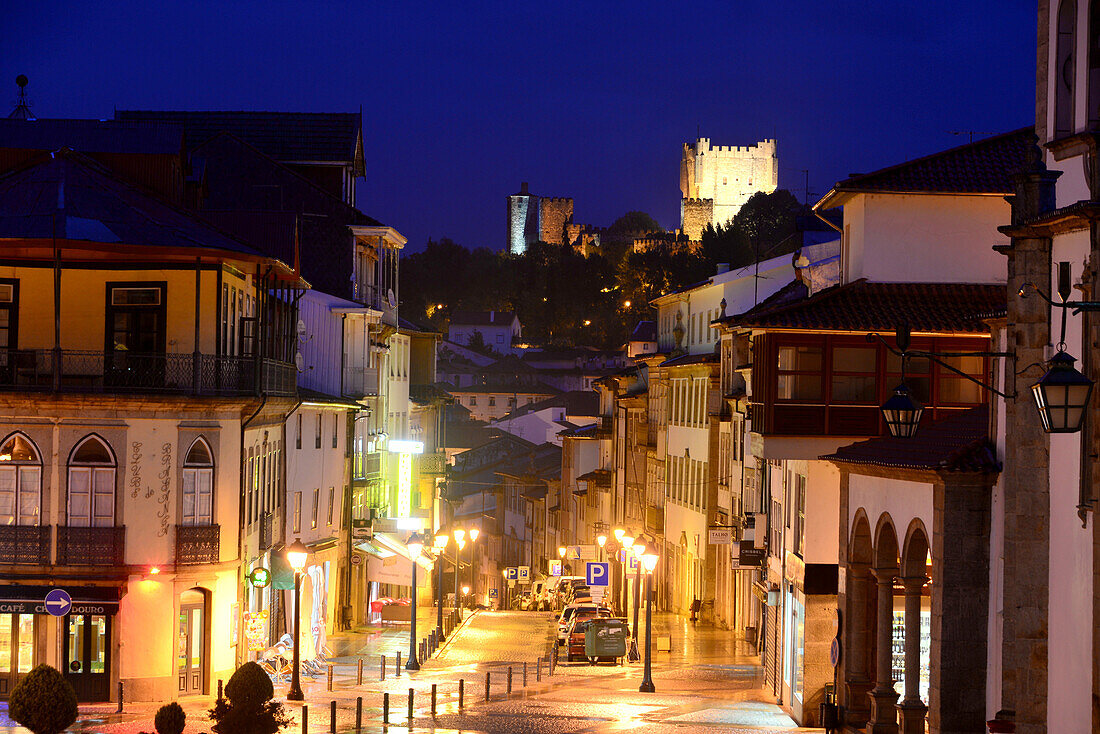 In the old town with view to Castelo, Braganca, Tras-os-Montes, Northeast-Portugal, Portugal